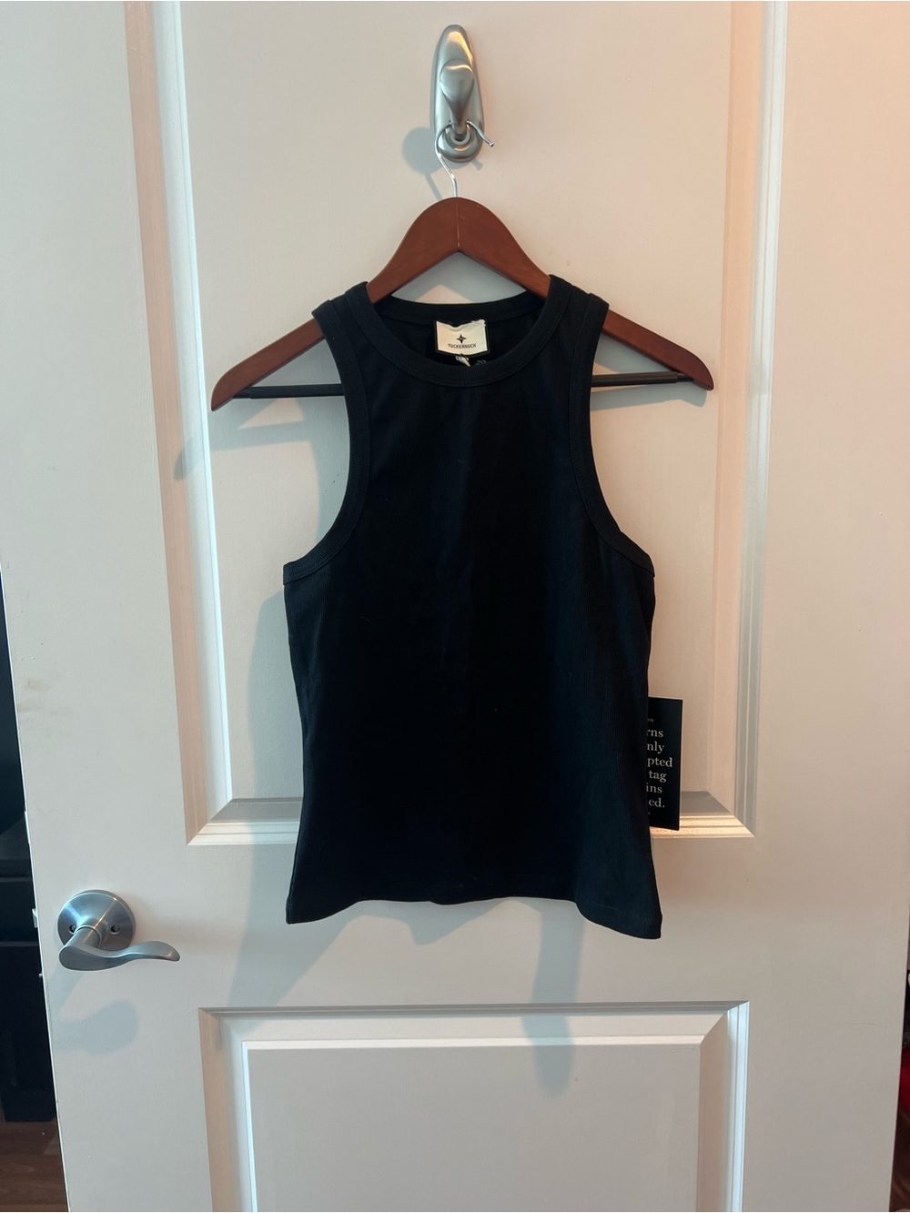TUCKERNUCK Black Foley Rib Racerback Tank NWT - Picture 4 of 15